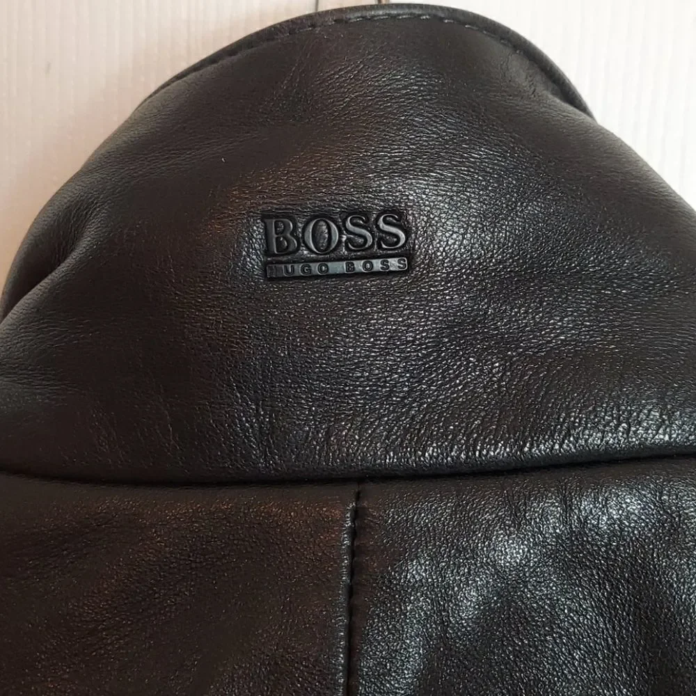 Hugo Boss Black Lambskin Leather Field Jacket 38R - Picture 9 of 16